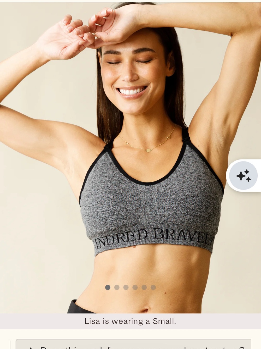 Kindred Bravely Heather Gray Nursing Sports Bra with Black Trim
